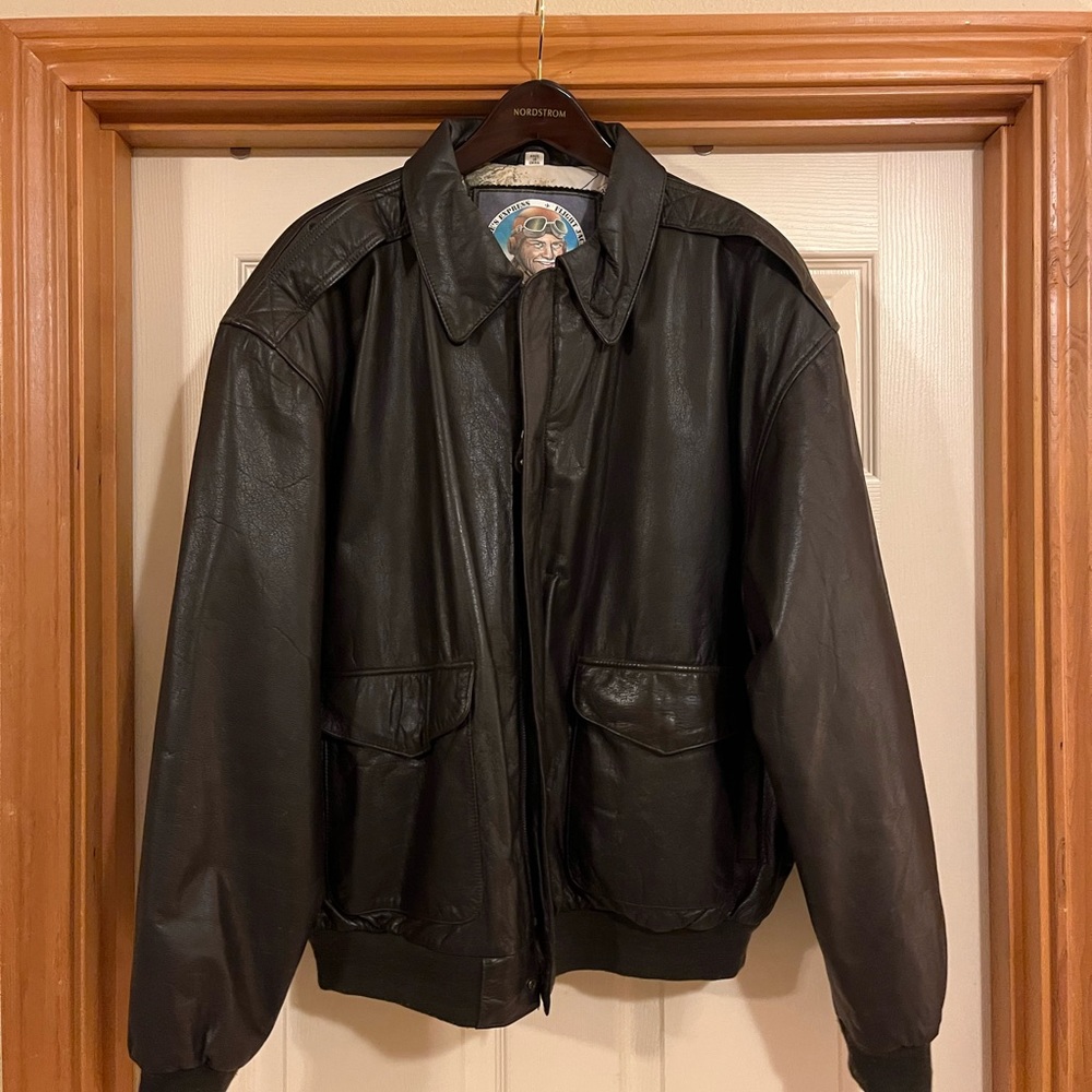 Durkee’s Express Vintage Leather Bomber Jacket